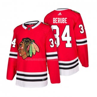 Maglia Hockey Chicago Blackhawks J.f. Berube Home Autentico 2018 Rosso