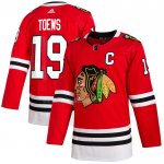 Maglia Hockey Chicago Blackhawks Jonathan Toews Home Autentico Rosso