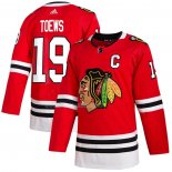 Maglia Hockey Chicago Blackhawks Jonathan Toews Home Autentico Rosso