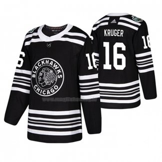 Maglia Hockey Chicago Blackhawks Marcus Kruger 2019 Winter Classic Nero