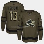 Maglia Hockey Colorado Avalanche Alexander Kerfoot 2018 Salute To Service Verde Militare
