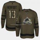 Maglia Hockey Colorado Avalanche Alexander Kerfoot 2018 Salute To Service Verde Militare