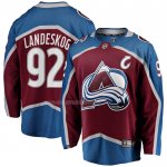 Maglia Hockey Colorado Avalanche Gabriel Landeskog Captain Patch Home Breakaway Rosso