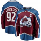 Maglia Hockey Colorado Avalanche Gabriel Landeskog Captain Patch Home Breakaway Rosso