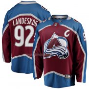 Maglia Hockey Colorado Avalanche Gabriel Landeskog Captain Patch Home Breakaway Rosso