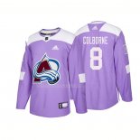 Maglia Hockey Colorado Avalanche Joe Colborne Autentico 2018 Fights Cancer Viola