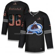 Maglia Hockey Colorado Avalanche Mikko Rantanen 2020 USA Flag Nero