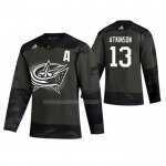Maglia Hockey Columbus Blue Jackets Cam Atkinson 2019 Veterans Day Camuffamento