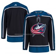 Maglia Hockey Columbus Blue Jackets Reverse Throwback Autentico Blank Nero
