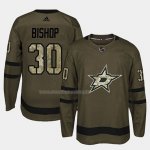 Maglia Hockey Dallas Stars Ben Bishop 2018 Salute To Service Verde Militare