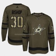 Maglia Hockey Dallas Stars Ben Bishop 2018 Salute To Service Verde Militare