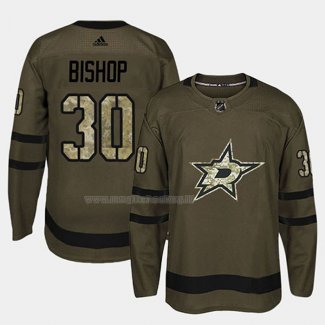Maglia Hockey Dallas Stars Ben Bishop 2018 Salute To Service Verde Militare