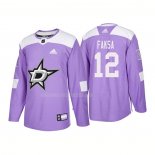 Maglia Hockey Dallas Stars Radek Faksa Autentico 2018 Fights Cancer Viola
