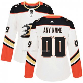 Maglia Hockey Donna Anaheim Ducks Personalizzate Away Bianco