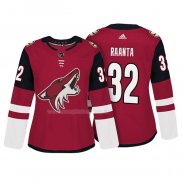 Maglia Hockey Donna Arizona Coyotes Antti Raanta Autentico Giocatore Rosso