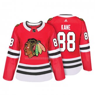 Maglia Hockey Donna Chicago Blackhawks Patrick Kane Autentico Giocatore Rosso