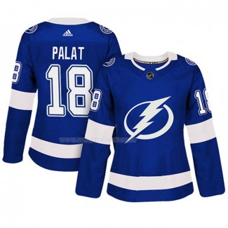 Maglia Hockey Donna Tampa Bay Lightning Ondrej Palat Autentico Giocatore Blu