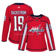 Maglia Hockey Donna Washington Capitals Nicklas Backstrom Home Autentico Giocatore Rosso