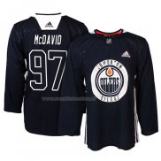 Maglia Hockey Edmonton Oilers Connor Mcdavid New Season Practice Blu