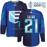 Maglia Hockey Europa Tomas Tatar Premier 2016 World Cup Blu