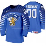 Maglia Hockey Finlandia Personalizzate Away 2020 Iihf World Championship Blu