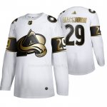 Maglia Hockey Golden Edition Colorado Avalanche Nathan Mackinnon Limited Bianco