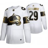 Maglia Hockey Golden Edition Colorado Avalanche Nathan Mackinnon Limited Bianco