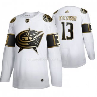 Maglia Hockey Golden Edition Columbus Blue Jackets Cam Atkinson Autentico Bianco