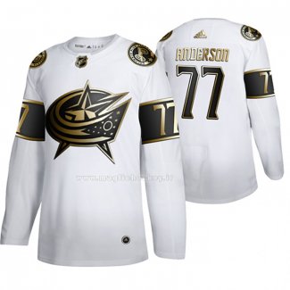 Maglia Hockey Golden Edition Columbus Blue Jackets Josh Anderson Autentico Bianco
