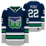 Maglia Hockey Hartford Whalers Brett Pesce Heritage Night Throwback Blu