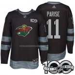 Maglia Hockey Minnesota Wild Zach Parise 1917-2017 100th Anniversario Nero