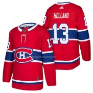Maglia Hockey Montreal Canadiens Peter Holland Autentico Home 2018 Rosso