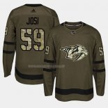 Maglia Hockey Nashville Predators Roman Josi 2018 Salute To Service Verde Militare