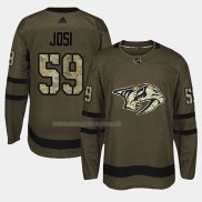 Maglia Hockey Nashville Predators Roman Josi 2018 Salute To Service Verde Militare
