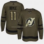 Maglia Hockey New Jersey Devils Brian Boyle 2018 Salute To Service Verde Militare