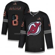 Maglia Hockey New Jersey Devils Will Butcher 2020 USA Flag Nero