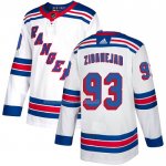 Maglia Hockey New York Rangers Mika Zibanejad Road Autentico Bianco