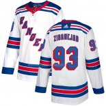 Maglia Hockey New York Rangers Mika Zibanejad Road Autentico Bianco