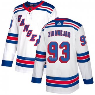 Maglia Hockey New York Rangers Mika Zibanejad Road Autentico Bianco