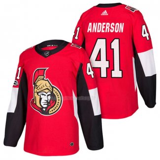 Maglia Hockey Ottawa Senators Craig Anderson Autentico Home 2018 Rosso