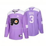 Maglia Hockey Philadelphia Flyers Radko Gudas Autentico 2018 Fights Cancer Viola