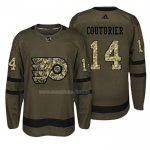 Maglia Hockey Philadelphia Flyers Sean Couturier Salute To Service Verde Militare
