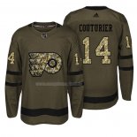 Maglia Hockey Philadelphia Flyers Sean Couturier Salute To Service Verde Militare