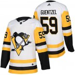 Maglia Hockey Pittsburgh Penguins Jake Guentzel Autentico Away 2018 Bianco