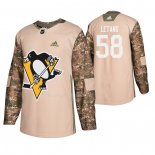 Maglia Hockey Pittsburgh Penguins Kris Letang Veterans Day Camuffamento