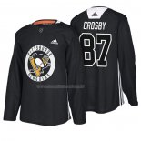 Maglia Hockey Pittsburgh Penguins Sidney Crosby New Season Practice Nero