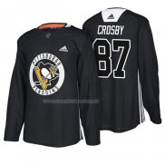 Maglia Hockey Pittsburgh Penguins Sidney Crosby New Season Practice Nero