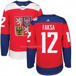 Maglia Hockey Republica Checa Radek Faksa Premier 2016 World Cup Rosso