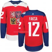 Maglia Hockey Republica Checa Radek Faksa Premier 2016 World Cup Rosso