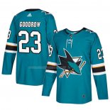Maglia Hockey San Jose Sharks Barclay Goodrow Autentico Home Verde